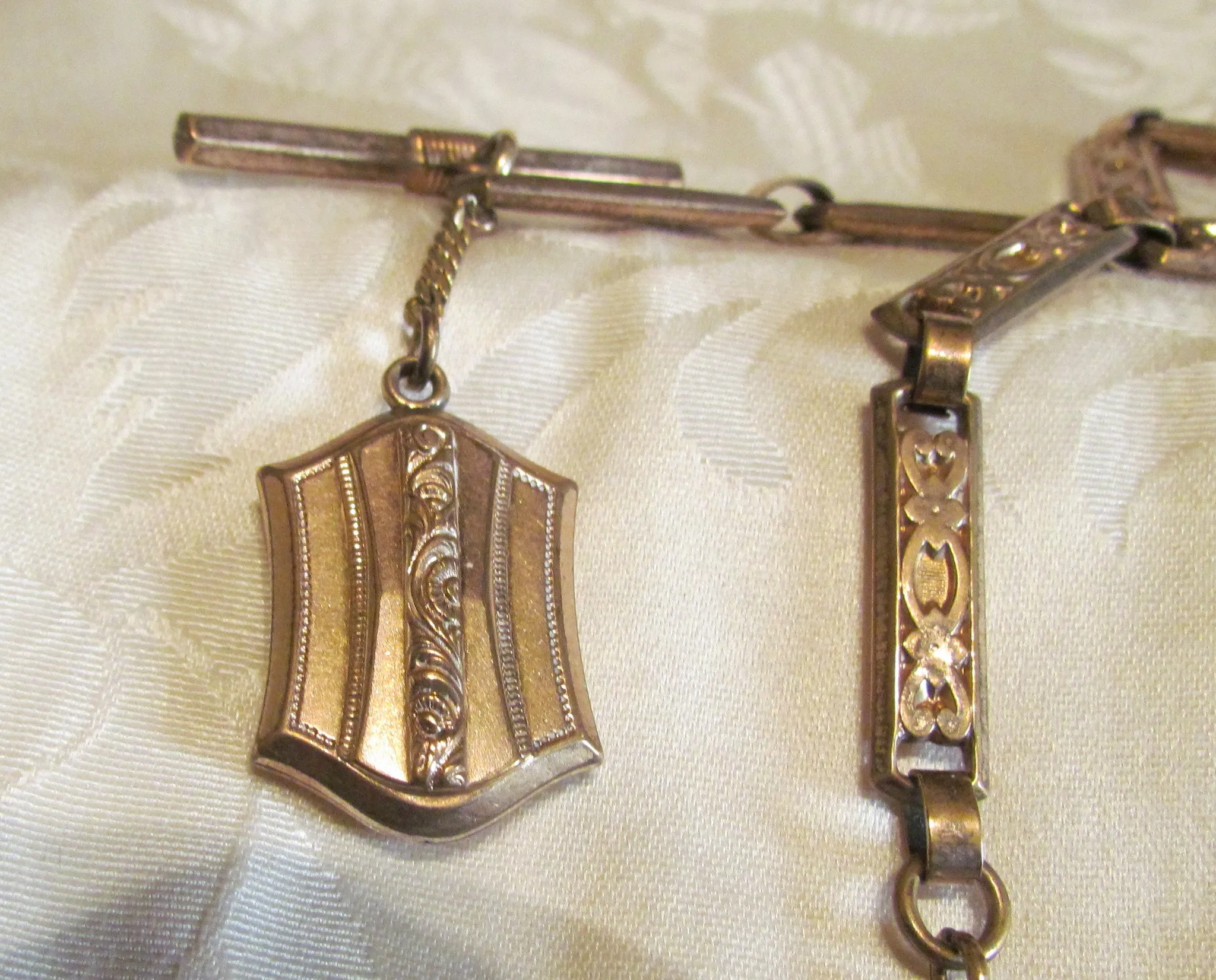 Finberg Mfg Co Rose Gold Watch Chain Fob 1900s Antique
