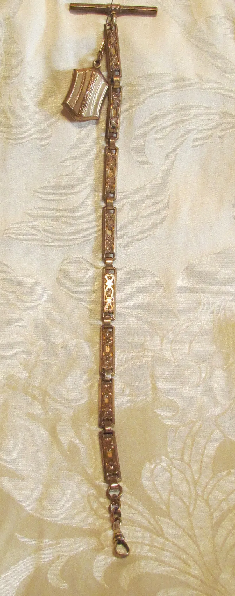 Finberg Mfg Co Rose Gold Watch Chain Fob 1900s Antique
