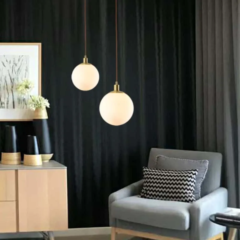 Gasuka Copper Round Globe Pendant Lamp
