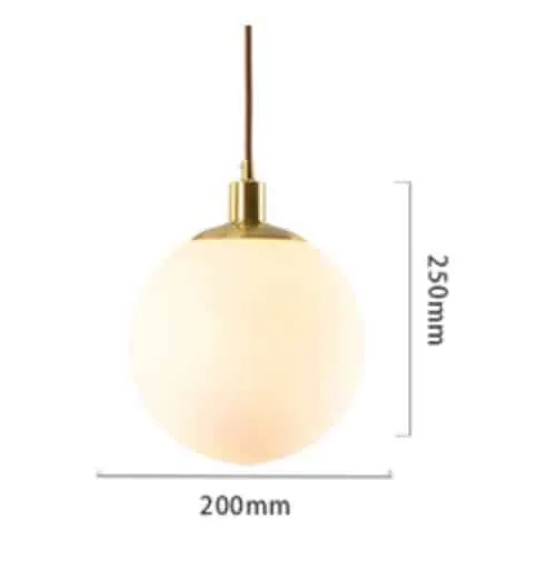Gasuka Copper Round Globe Pendant Lamp