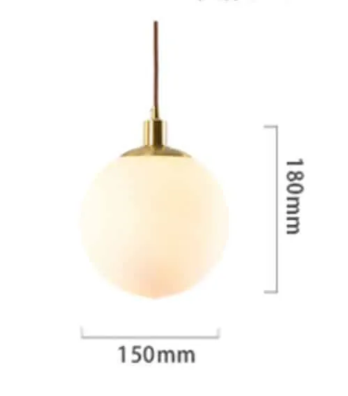 Gasuka Copper Round Globe Pendant Lamp