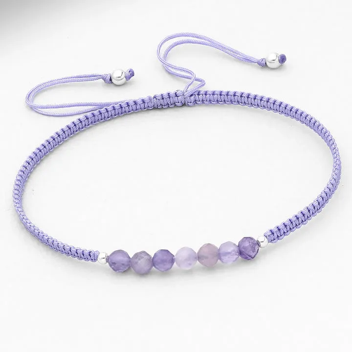 Gemstone and Sterling String Bracelets