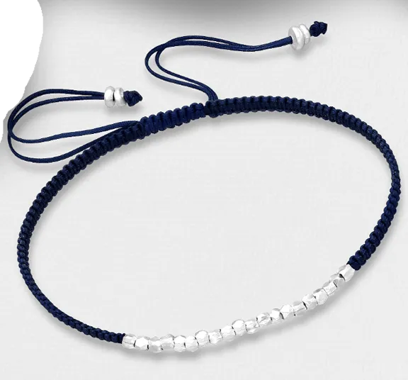 Gemstone and Sterling String Bracelets