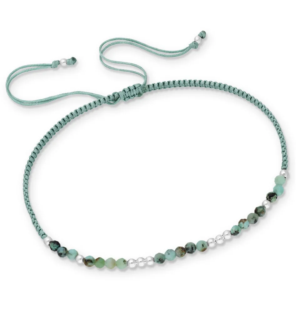 Gemstone and Sterling String Bracelets