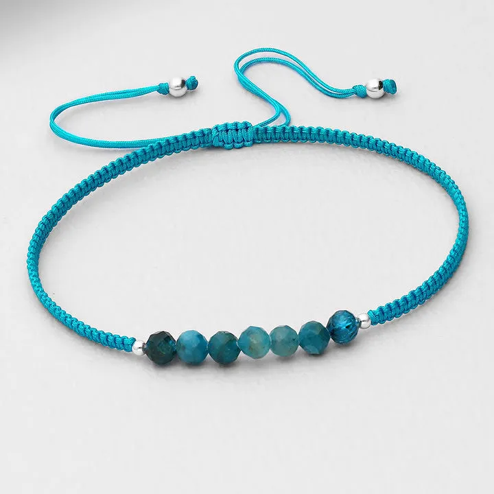 Gemstone and Sterling String Bracelets