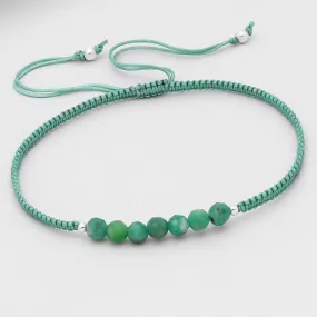 Gemstone and Sterling String Bracelets