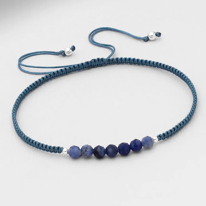 Gemstone and Sterling String Bracelets