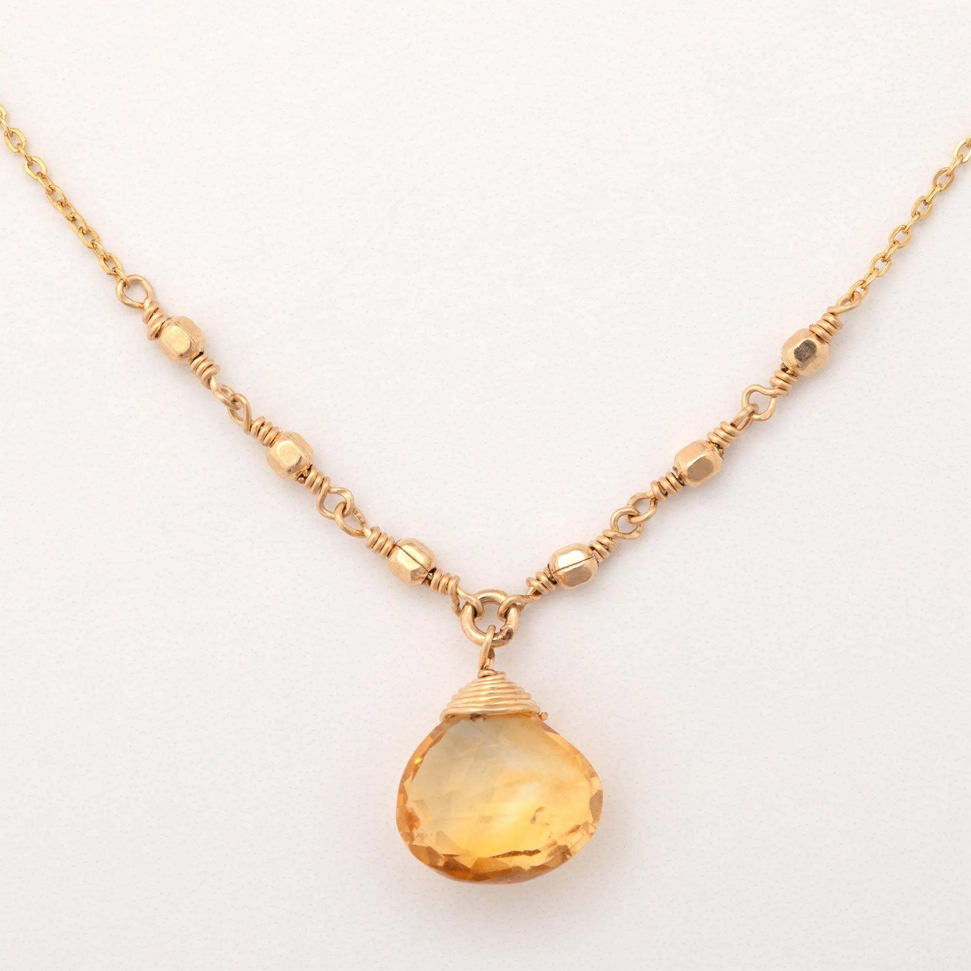Gold Filled Necklace with Gemstone