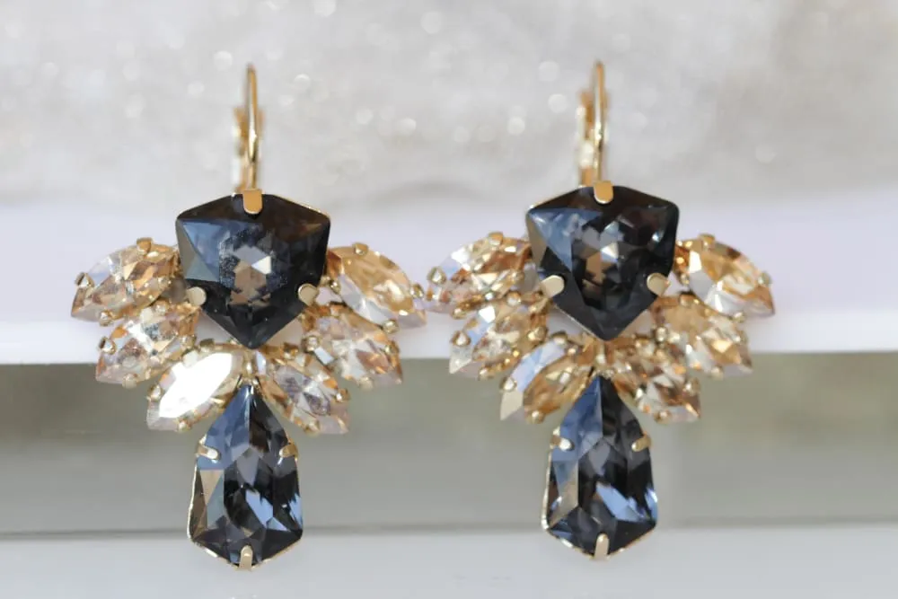 GRAY GOLD EARRINGS