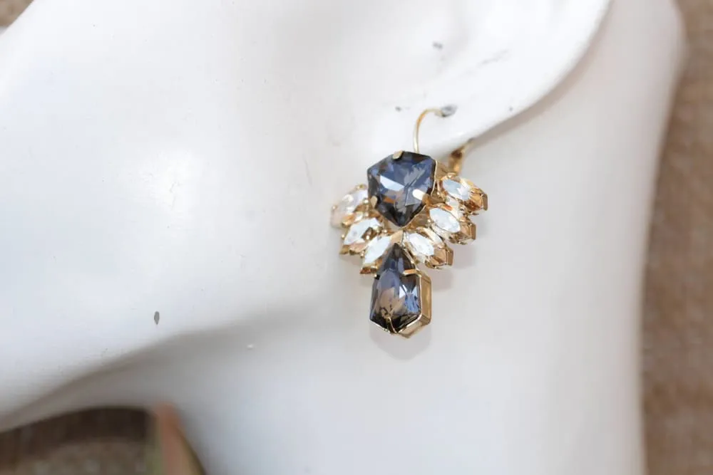 GRAY GOLD EARRINGS