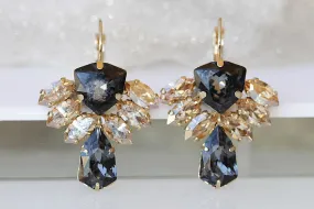 GRAY GOLD EARRINGS