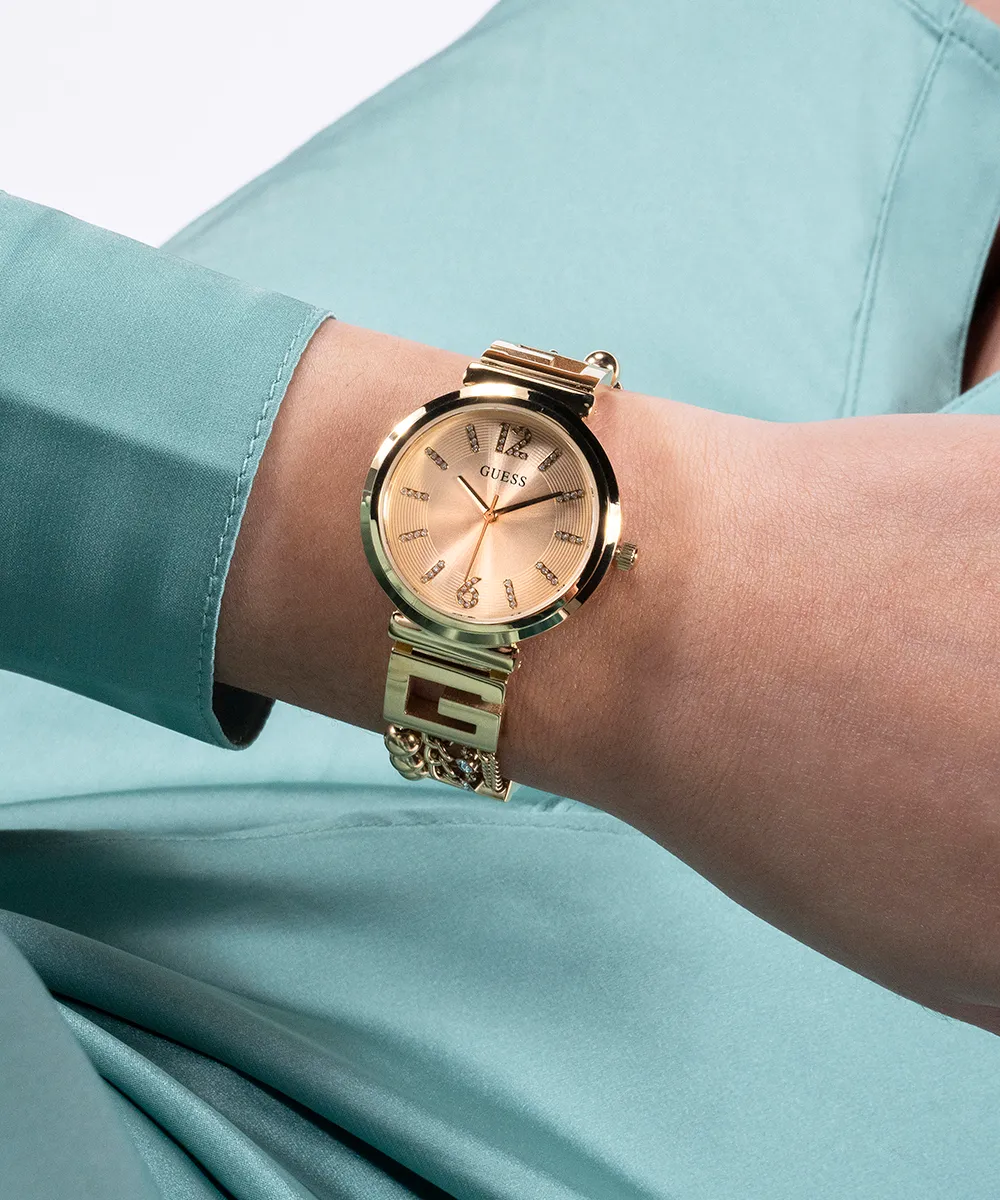 GUESS Ladies Gold Tone Analog Watch