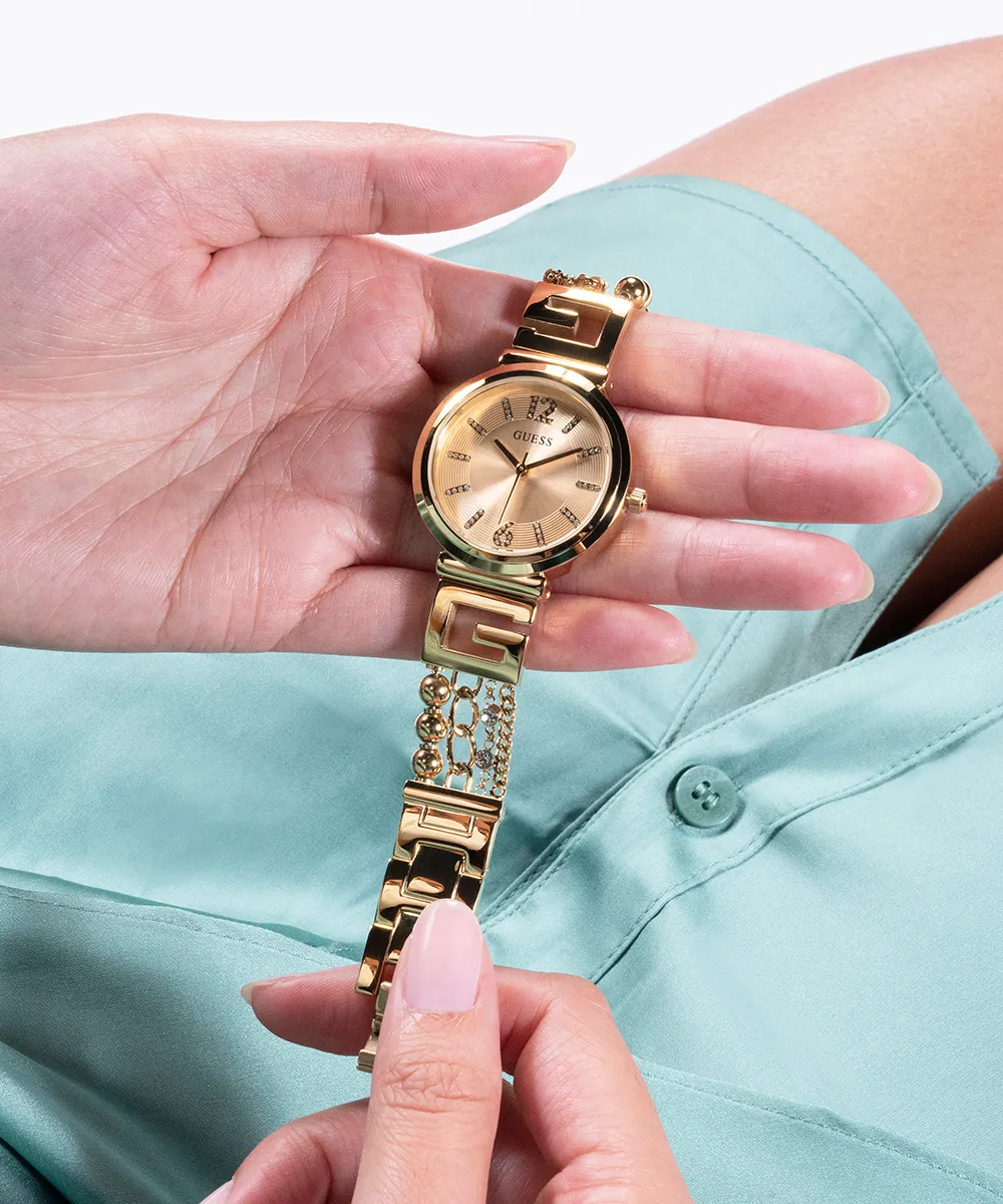 GUESS Ladies Gold Tone Analog Watch