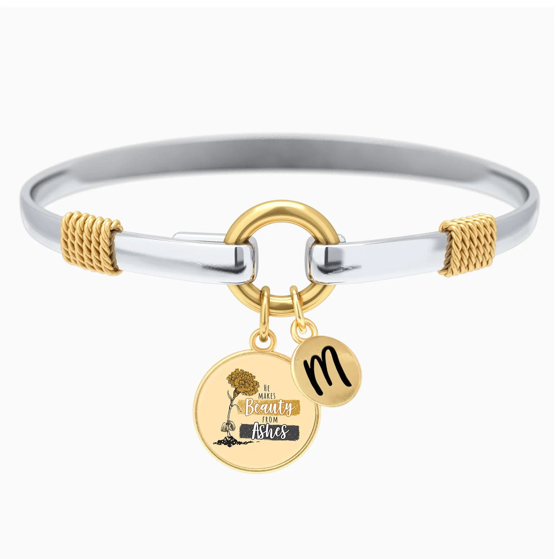 He Makes Beauty From Ashes - Two-Tone Bracelet