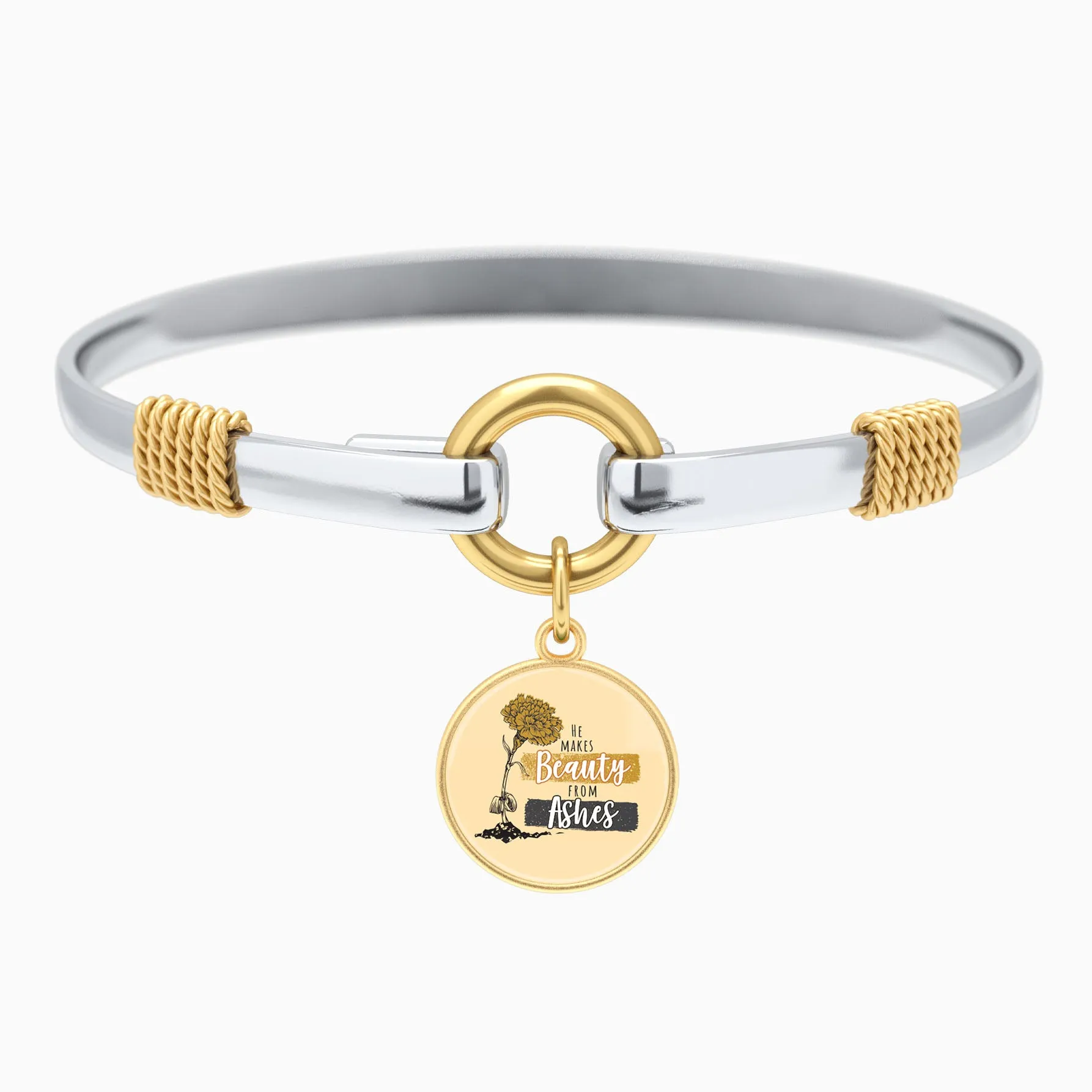 He Makes Beauty From Ashes - Two-Tone Bracelet