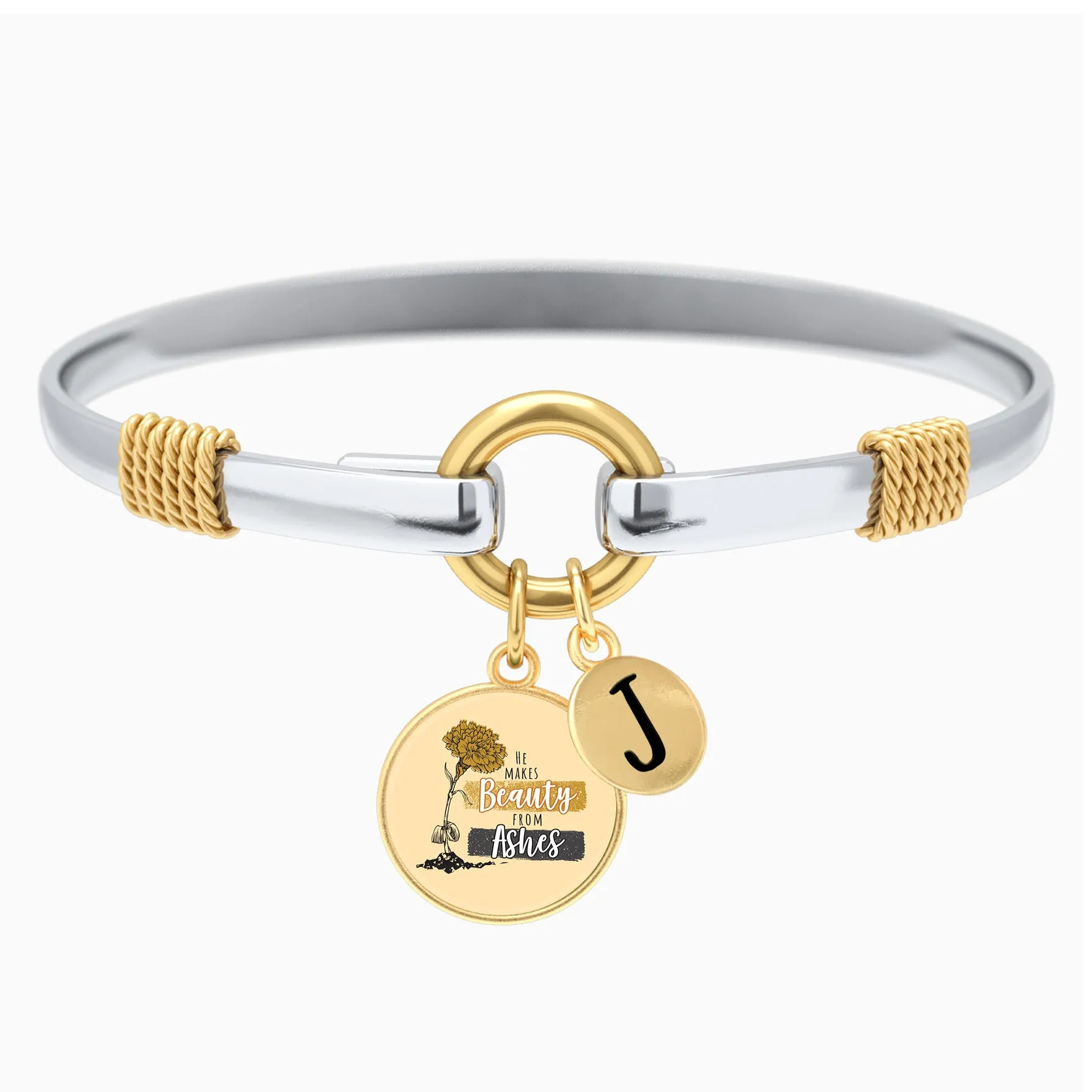 He Makes Beauty From Ashes - Two-Tone Bracelet