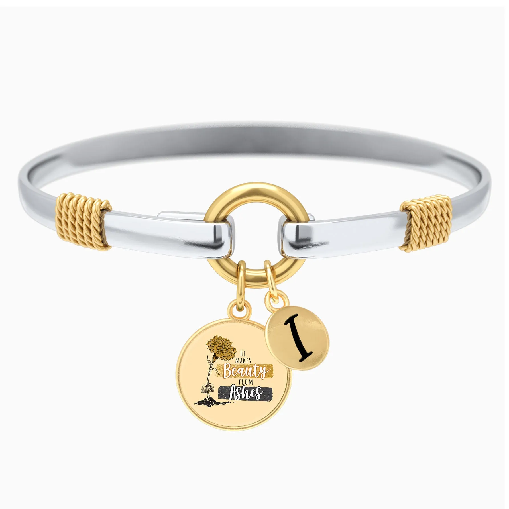 He Makes Beauty From Ashes - Two-Tone Bracelet