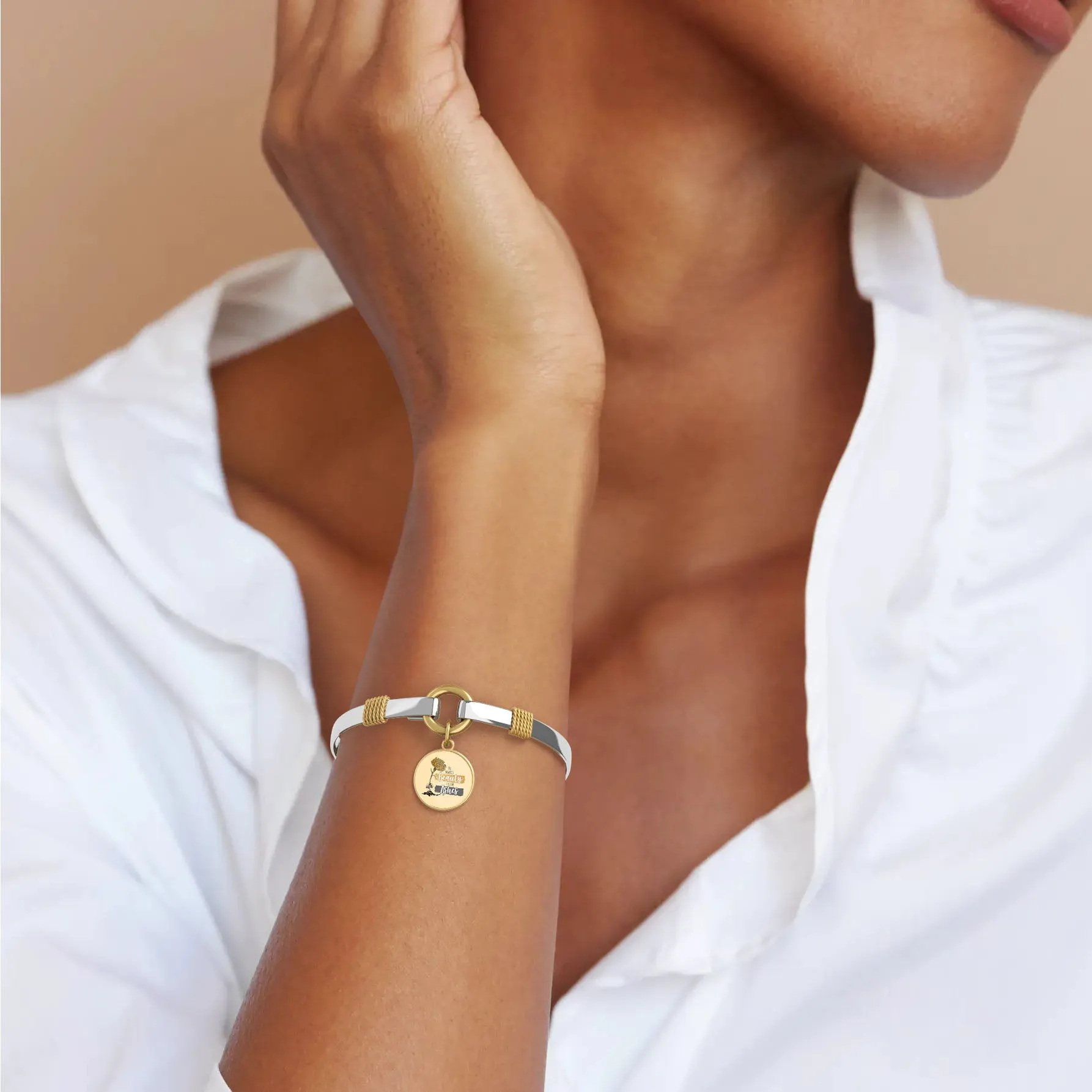 He Makes Beauty From Ashes - Two-Tone Bracelet