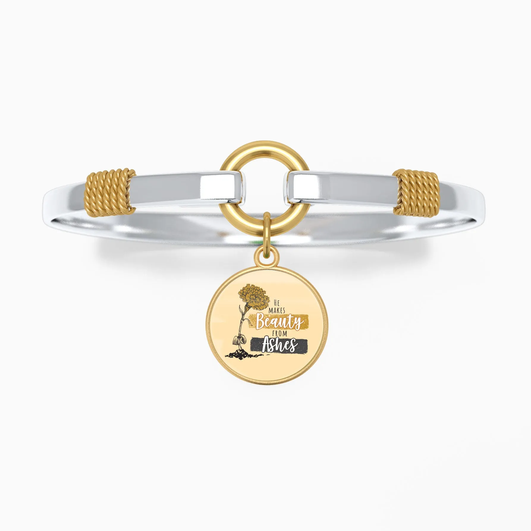 He Makes Beauty From Ashes - Two-Tone Bracelet