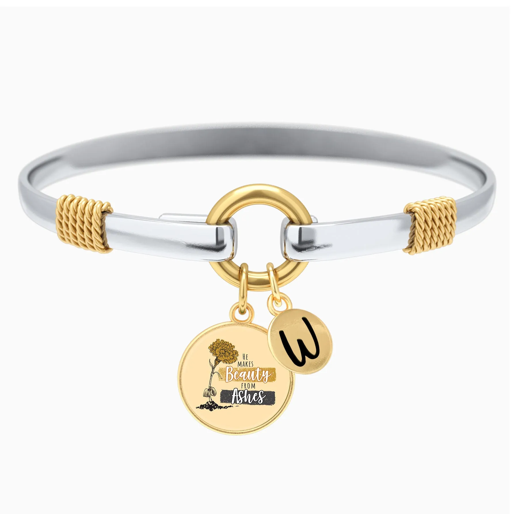 He Makes Beauty From Ashes - Two-Tone Bracelet