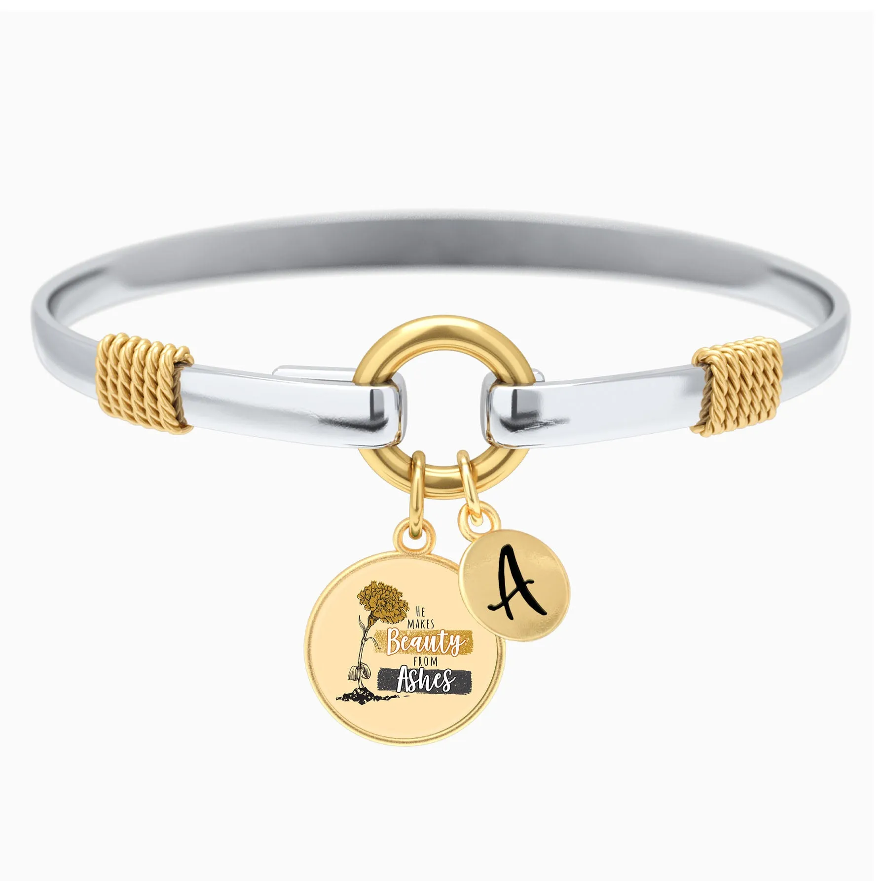 He Makes Beauty From Ashes - Two-Tone Bracelet