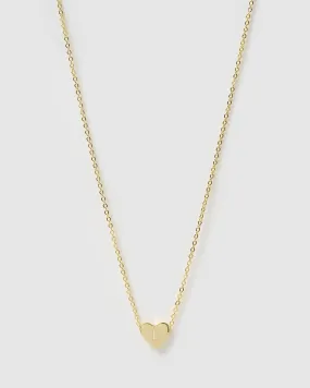 Izoa Kids Heart Alphabet Letter L Necklace Gold