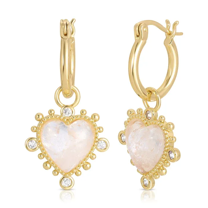 Joy Dravecky - Heavenly Heart Hoop in Moonstone