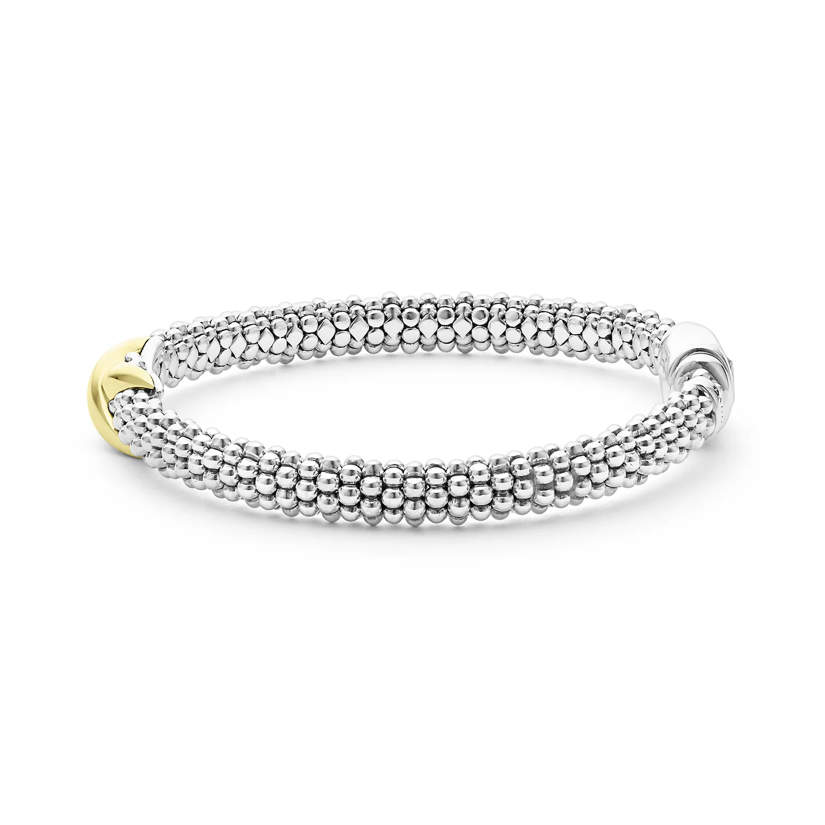 LAGOS Embrace Two-Tone X Caviar Bracelet, 6mm