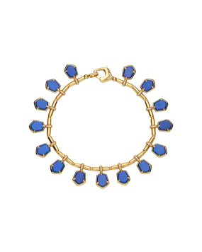 Lapis Megisti Bracelet | Mother of Pearl, Blue Lapis, and Yellow Gold