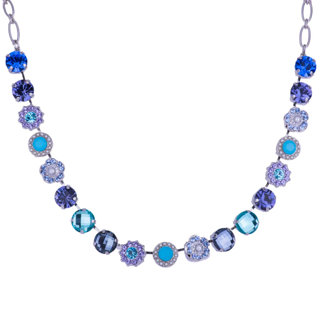 Large Rosette Necklace in "Electric Blue" *Custom*