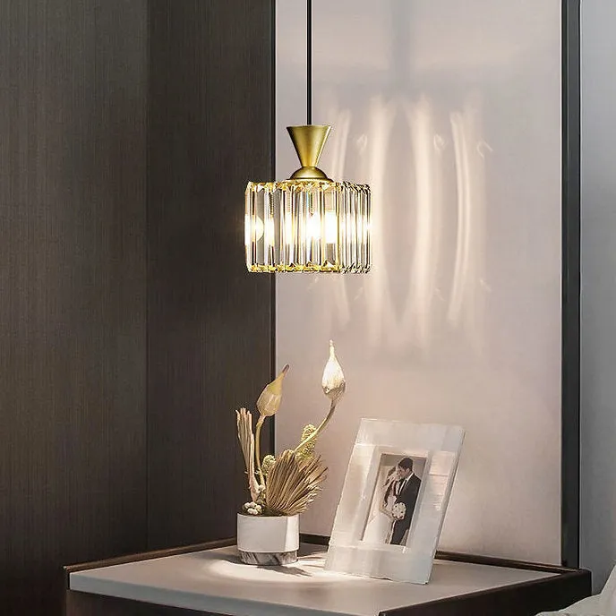 LED Simple Luxury Crystal Glass Modern Pendant Light