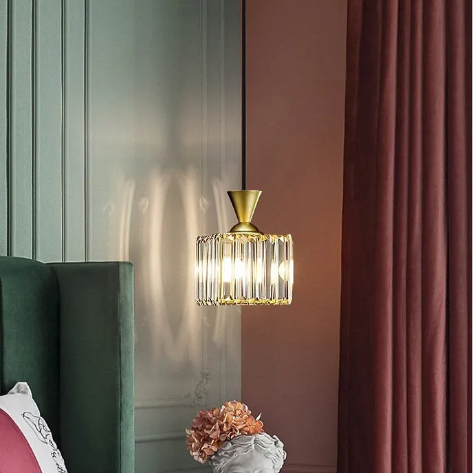 LED Simple Luxury Crystal Glass Modern Pendant Light