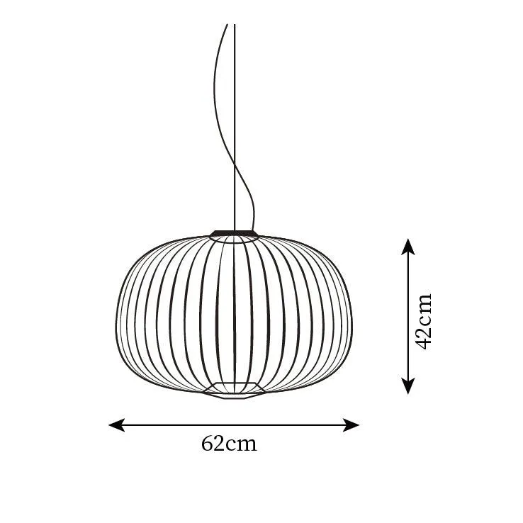 Lightweight Spokes Cage Pendant Lamp