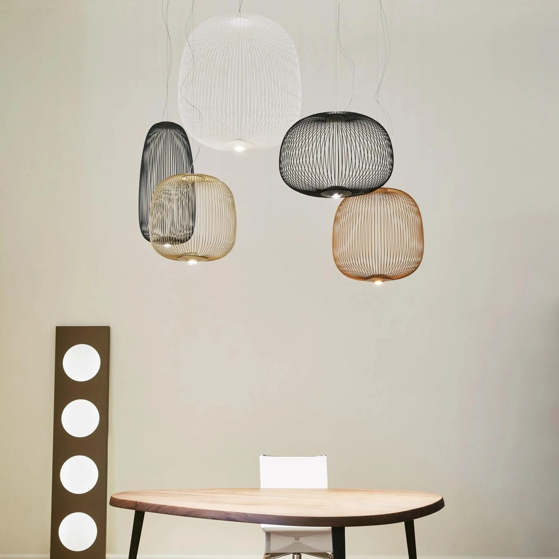 Lightweight Spokes Cage Pendant Lamp