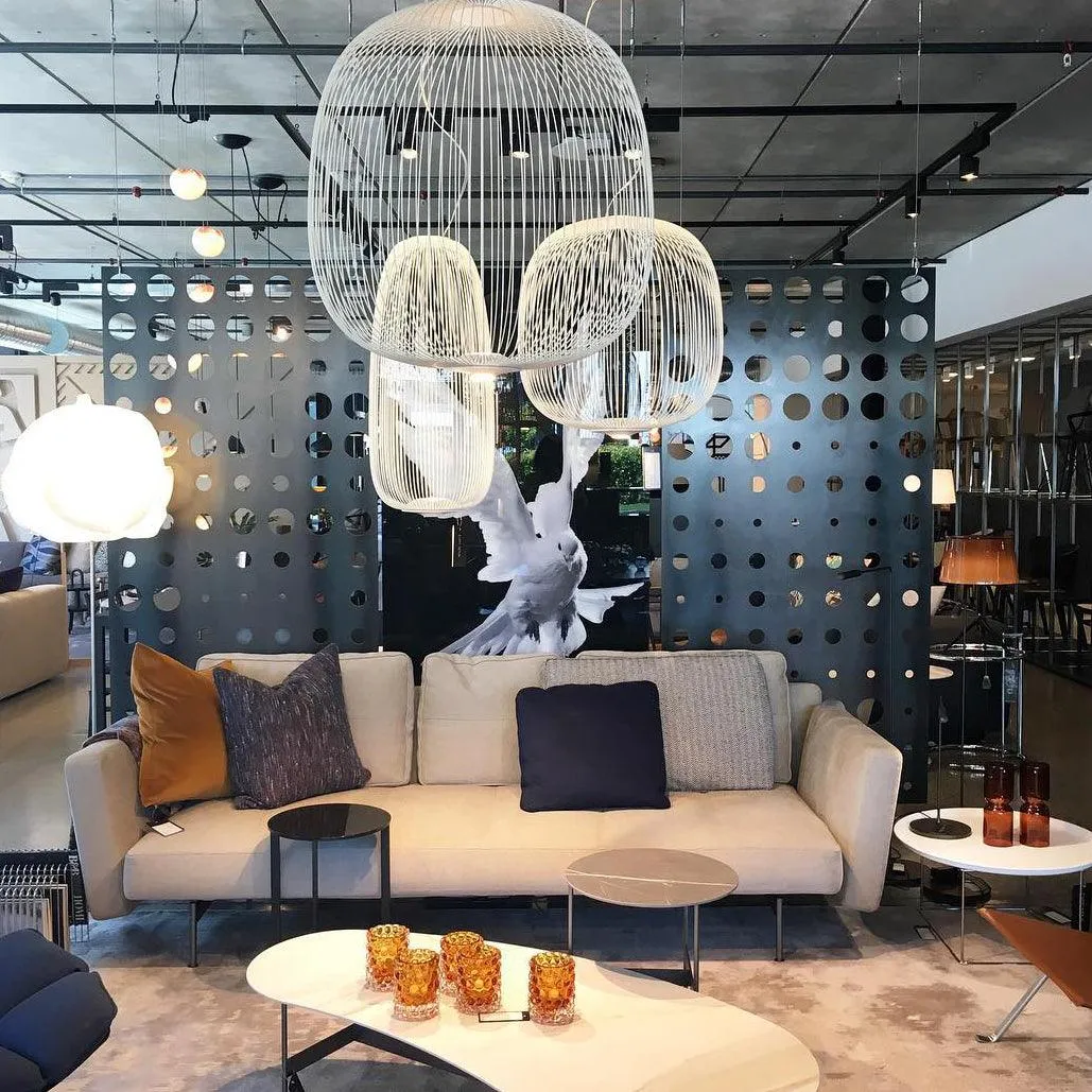 Lightweight Spokes Cage Pendant Lamp