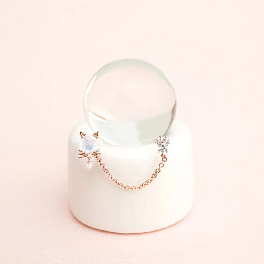 Lovely Cat Two Pin Earring