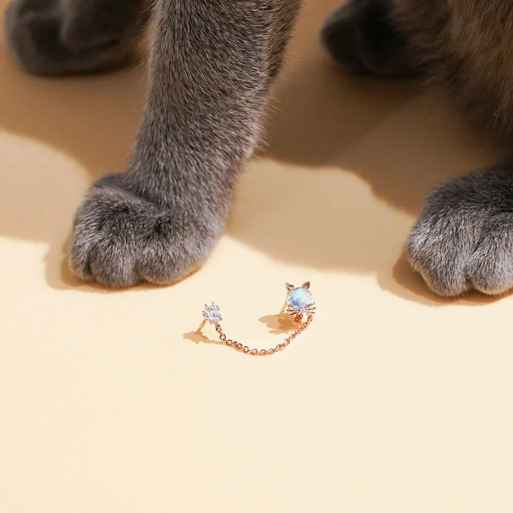 Lovely Cat Two Pin Earring