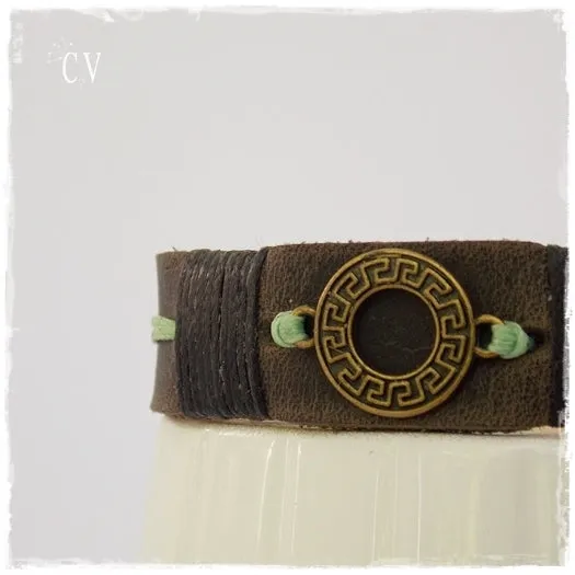 Meander Leather Bracelet