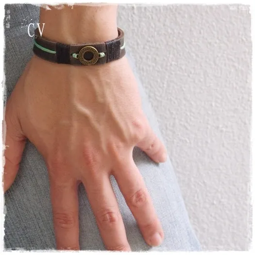 Meander Leather Bracelet