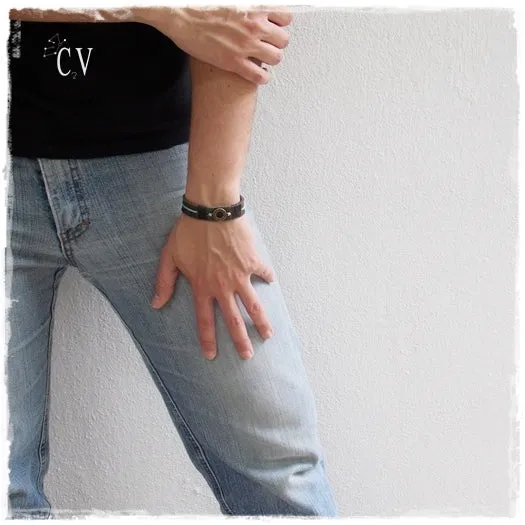 Meander Leather Bracelet
