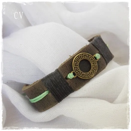 Meander Leather Bracelet