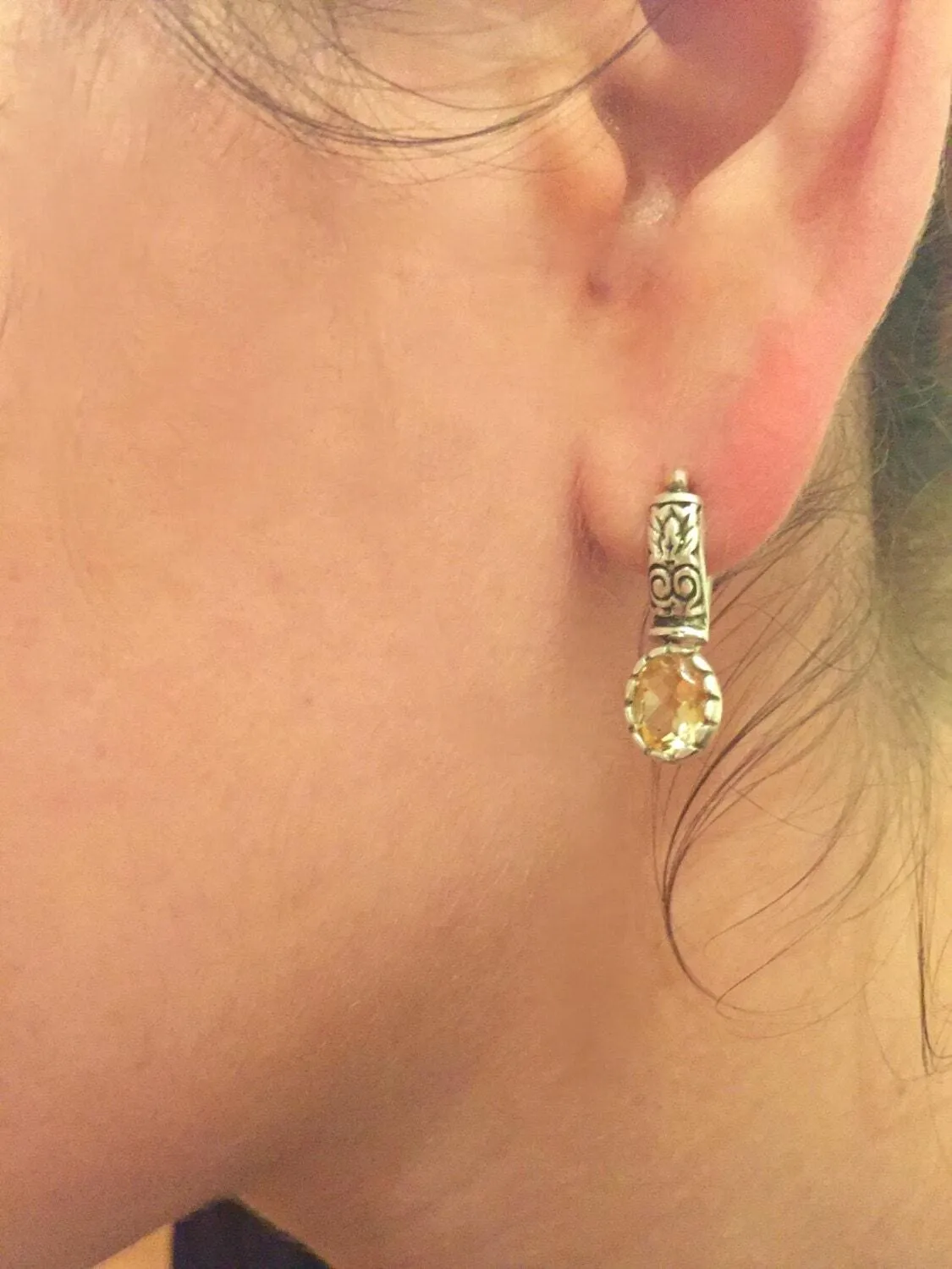 Moonstone Earrings - Tribal Drop Earrings - White Oval Earrings