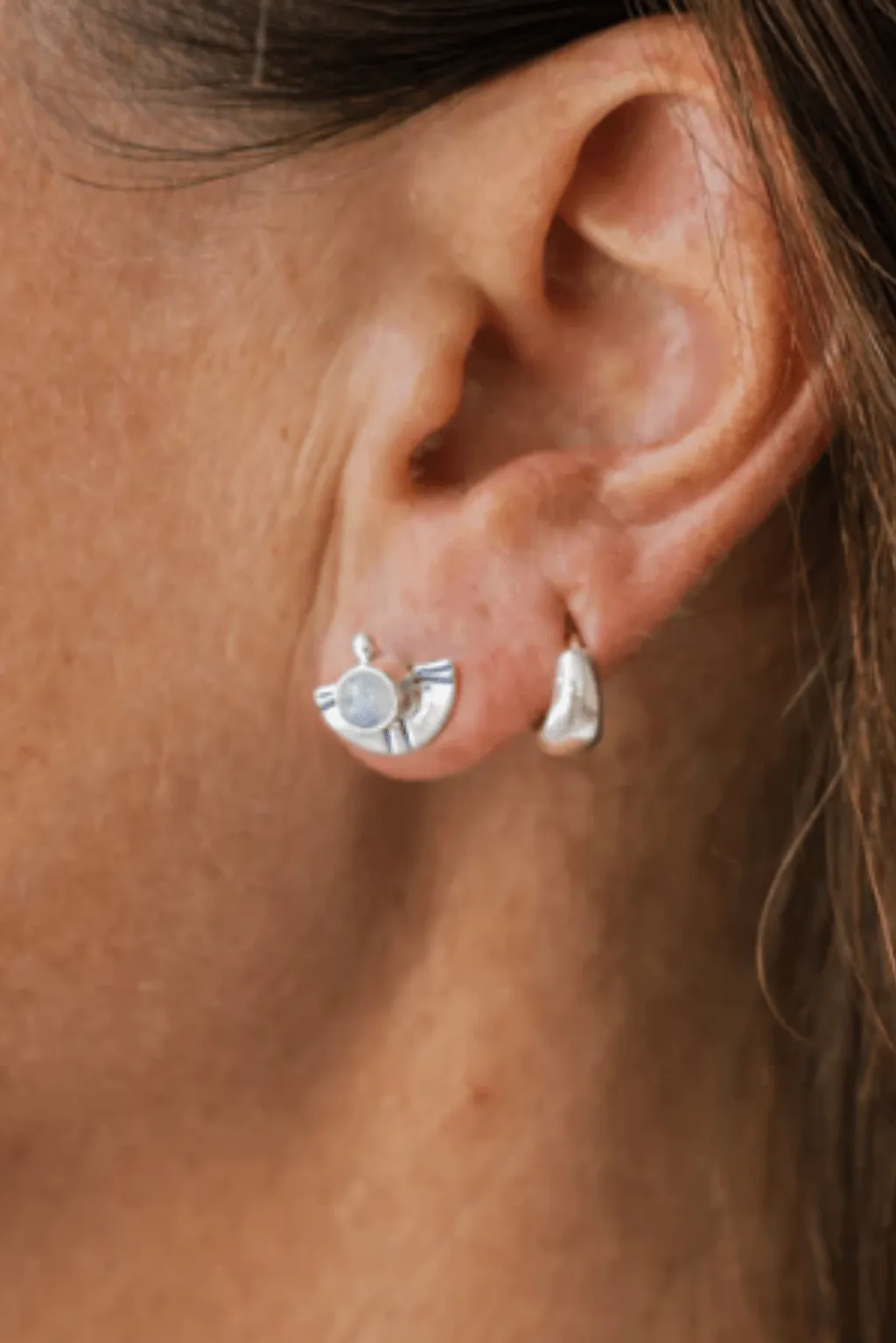 Moonstone Eclipse Studs
