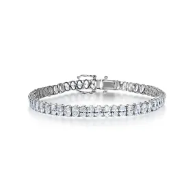 Nyla 11 Carats Oval Cut Diamond Single Row Tennis Bracelet in 18k White Gold