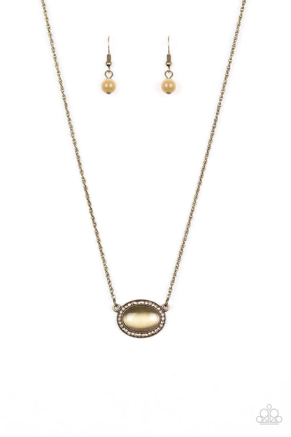 Open Door Jewelry - Anything GLOWS - Brass Necklace - Paparazzi Accessories