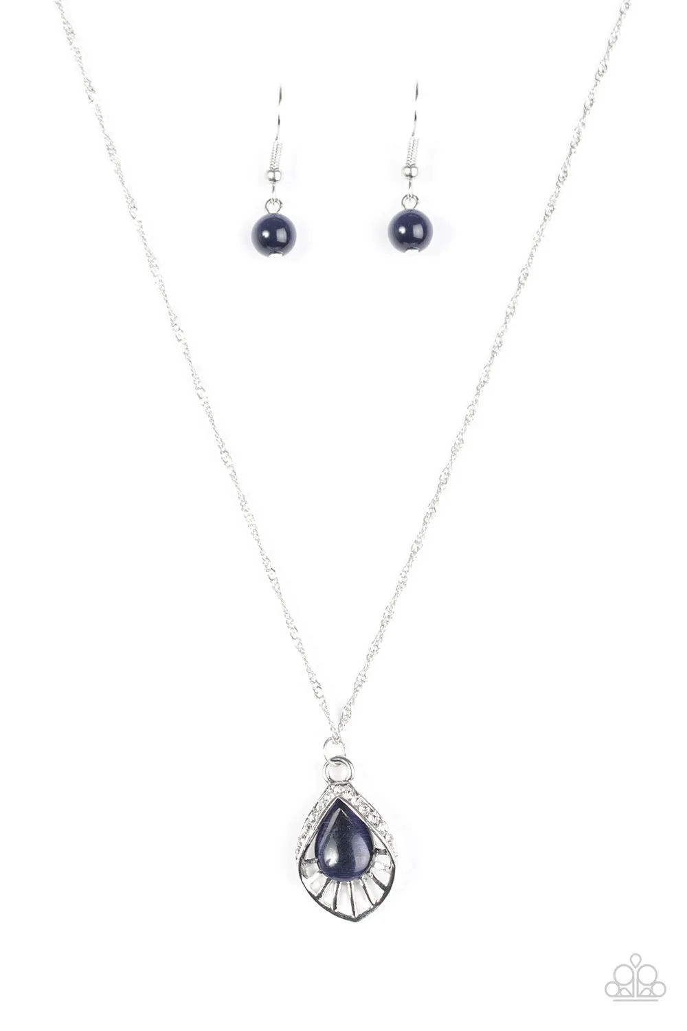 Open Door Jewelry - Cherished Treasure - Blue Necklace - Paparazzi Accessories