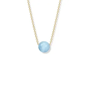 Pelota Necklace Yellow Gold - Aquamarine