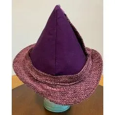 Purple felt embellished renaissance hat
