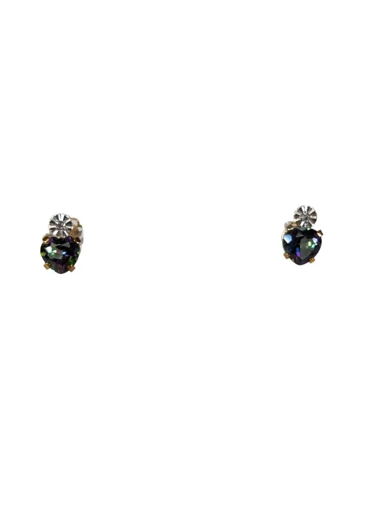 R 10k Gold Necklace Aquamarine Earring Set