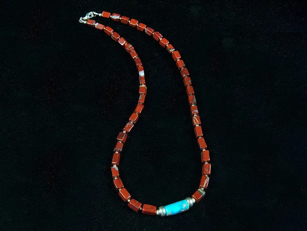 Red Jasper and Turquoise Necklace